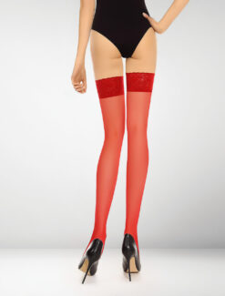 Padua 20 Denier Hold Ups - Red